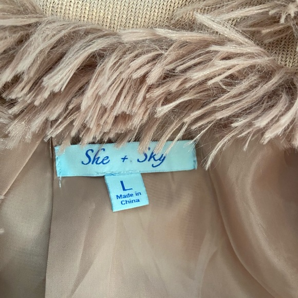 Furry coat great for holidays, nice occasions - Picture 2 of 4